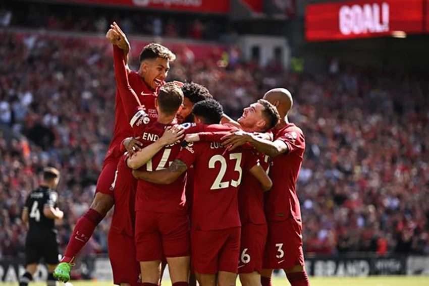 Liverpool là đội thứ ba trong lịch sử Premier League thắng 1 trận đấu với tỉ số 9-0, sau MU và Leicester City. ẢNH: GETTY Liverpool là đội thứ ba trong lịch sử Premier League thắng 1 trận đấu với tỉ số 9-0, sau MU và Leicester City. ẢNH: GETTY