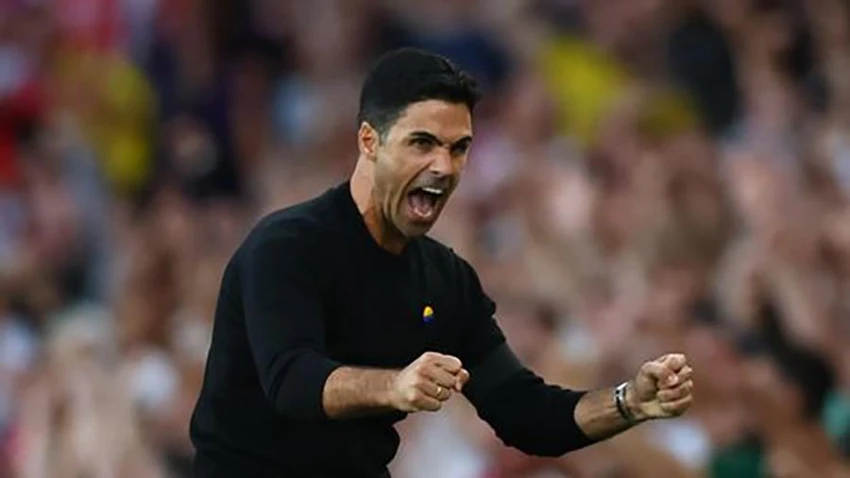 Arteta phấn khích với trận thắng ngược dòng giàu cảm xúc của Arsenal. ẢNH: GETTY Arteta phấn khích với trận thắng ngược dòng giàu cảm xúc của Arsenal. ẢNH: GETTY
