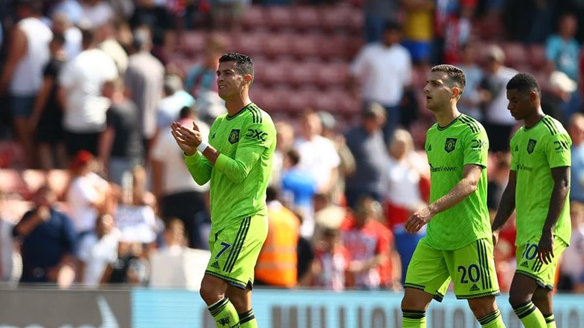 Ronaldo thông báo ý định rời Old Trafford vào tháng 7. ẢNH: GETTY Ronaldo thông báo ý định rời Old Trafford vào tháng 7. ẢNH: GETTY
