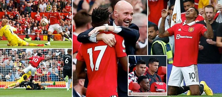Ten Hag đã làm mọi điều đúng đắn trong chiến thắng của MU trước Arsenal. ẢNH: DAILY STAR