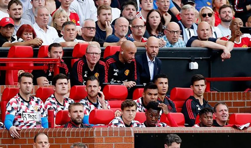 Ronaldo và Maguire tiếp tục ngồi dự bị là quyết định sáng suốt của HLV Erik Ten Hag. ẢNH: DAILY STAR