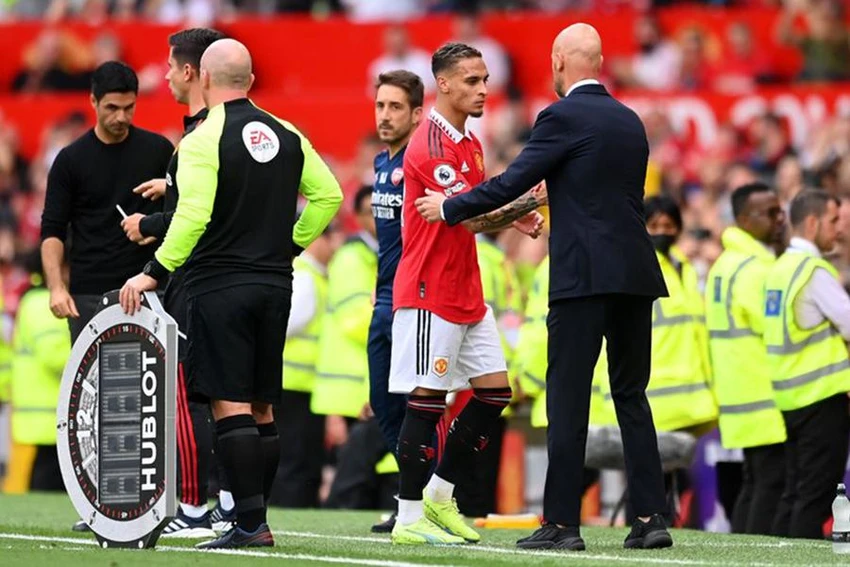 Ten Hag đã đúng khi chọn Antony đá xuất phát. ẢNH: DAILY STAR