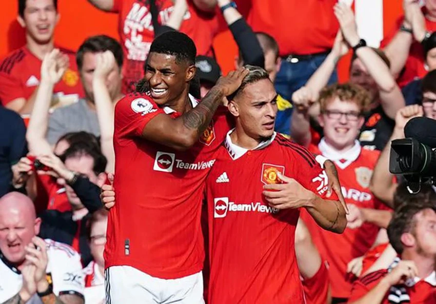 Antony và Rashford ghi 3 bàn trong chiến thắng 3-1 của Man Utd trước Arsenal. ẢNH: GETTY