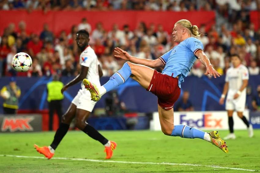 Erling Haaland tiếp tục ghi bàn cho Man City. Ảnh: UEFA Erling Haaland tiếp tục ghi bàn cho Man City. Ảnh: UEFA