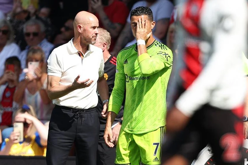 Ronaldo đã ngồi dự bị 4 trận liên tiếp. ẢNH: GETTY