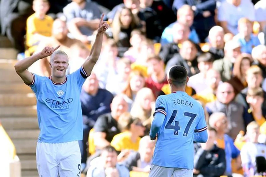 Haaland đang ghi bàn như máy ở Man City. ẢNH: GETTY Haaland đang ghi bàn như máy ở Man City. ẢNH: GETTY