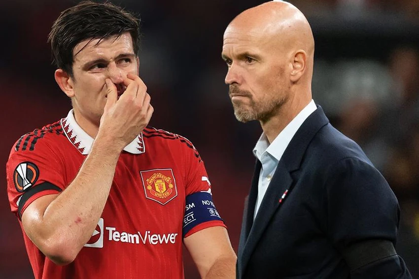 Ten Hag dường như ám chỉ Maguire không có khả năng lãnh đạo. ẢNH: MIRROR