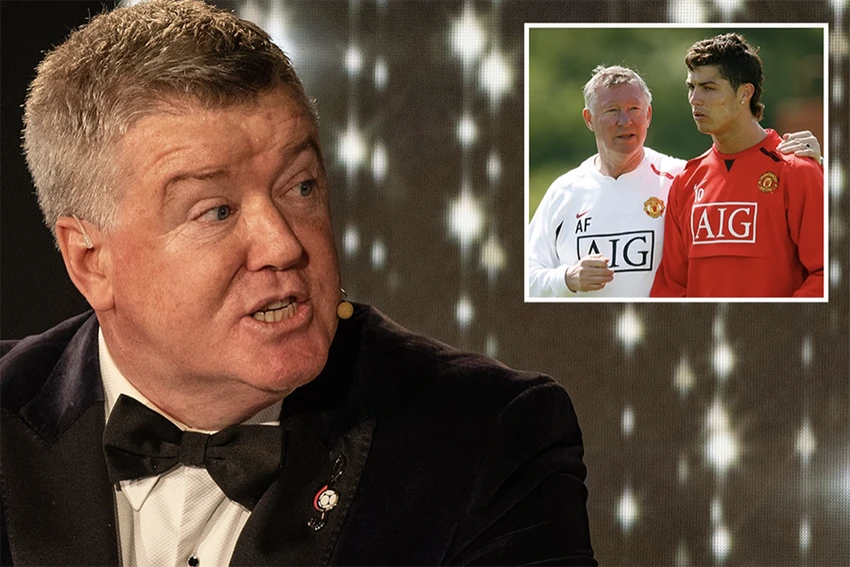 Geoff Shreeves bị Sir Alex "sấy tóc" vì dám hỏi khó Ronaldo. ẢNH: SUN SPORTS Geoff Shreeves bị Sir Alex "sấy tóc" vì dám hỏi khó Ronaldo. ẢNH: SUN SPORTS