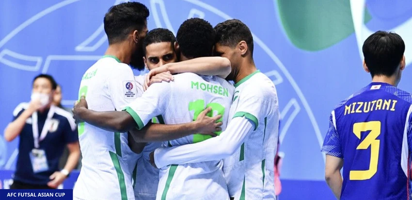 Futsal Saudi Arabia tạo địa chấn khi hạ Nhật Bản 2-1. ẢNH: AFC Futsal Saudi Arabia tạo địa chấn khi hạ Nhật Bản 2-1. ẢNH: AFC