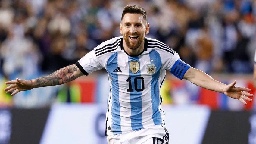 M10 cần 10 bàn nữa để đạt cột mốc 100 bàn thắng cho đội tuyển Argentina. ẢNH: GETTY