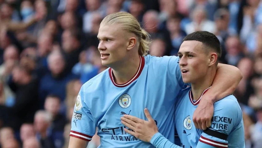 Erling Haaland và Foden ghi tổng cộng 6 bàn thắng. Ảnh: Getty
