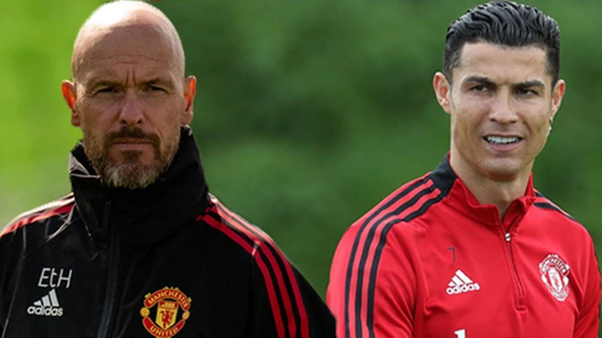 Ronaldo được cho là chỉ trích phương pháp huấn luyện của Ten Hag. ẢNH: MIRROR