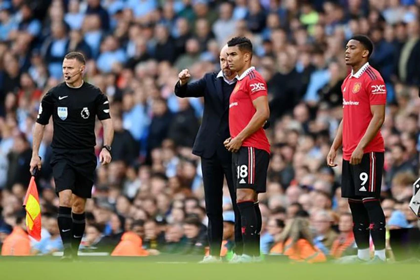Casemiro đang dần thích nghi với những ý tưởng của HLV Erik Ten Hag tại Man Utd. ẢNH: GETTY Casemiro đang dần thích nghi với những ý tưởng của HLV Erik Ten Hag tại Man Utd. ẢNH: GETTY