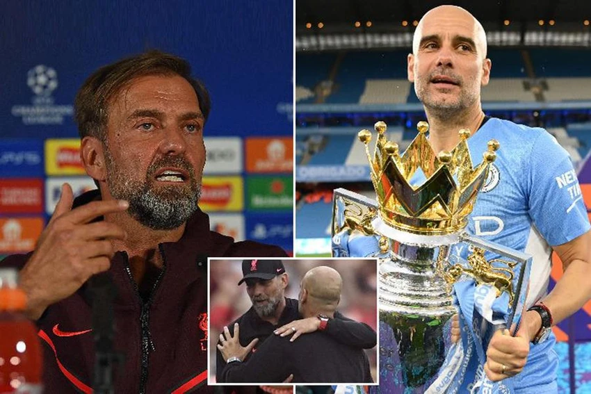 Klopp nói vui rằng ông muốn Pep Guardiola nghỉ ngơi trong 4 năm tới để không phải đối đầu với HLV của Man City. ẢNH: MIRROR