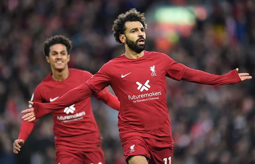 Salah ăn mừng bàn thắng duy nhất trận đấu. ẢNH: GETTY Salah ăn mừng bàn thắng duy nhất trận đấu. ẢNH: GETTY