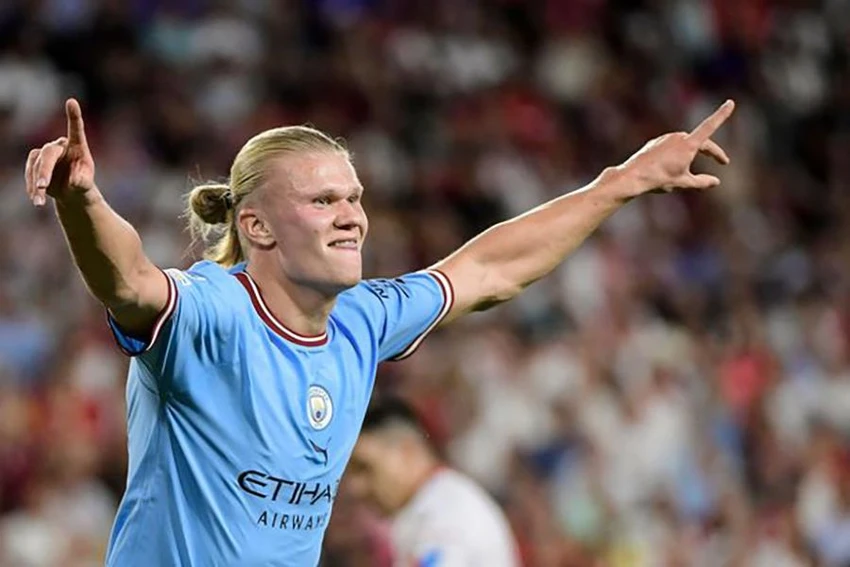 Haaland ghi bàn như máy tại Manchester City. ẢNH: GETTY Haaland ghi bàn như máy tại Manchester City. ẢNH: GETTY