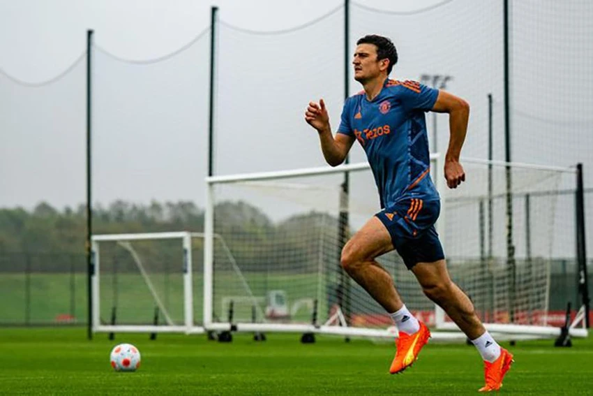 Maguire đã trở lại tập luyện sau chấn thương. ẢNH: GETTY Maguire đã trở lại tập luyện sau chấn thương. ẢNH: GETTY
