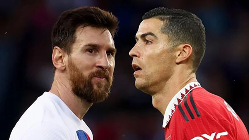 Messi và Ronaldo cạnh tranh nhau trong suốt sự nghiệp thi đấu chuyên nghiệp. ẢNH: MIRROR