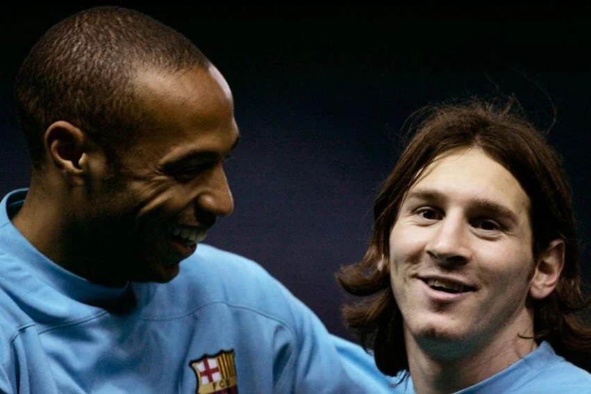 Messi tiết lộ anh không dám nhìn thẳng vào mặt Henry. ẢNH: GETTY