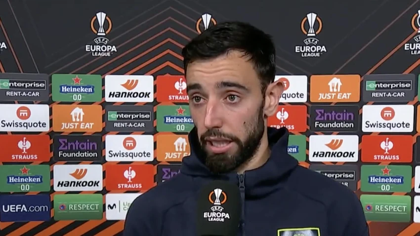 Bruno Fernandes đã tiết lộ thái độ không đúng mực của người đồng đội trẻ Garnacho trong giai đoạn tiền mùa giải của Man United. ẢNH: BT SPORTS Bruno Fernandes đã tiết lộ thái độ không đúng mực của người đồng đội trẻ Garnacho trong giai đoạn tiền mùa giải của Man United. ẢNH: BT SPORTS