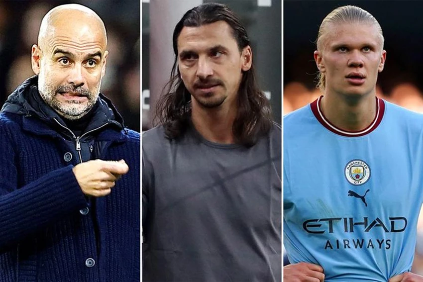 Ibrahimovic có những phát ngôn gây chia rẽ giữa Pep Guardiola và Haaland. ẢNH: MIRROR Ibrahimovic có những phát ngôn gây chia rẽ giữa Pep Guardiola và Haaland. ẢNH: MIRROR