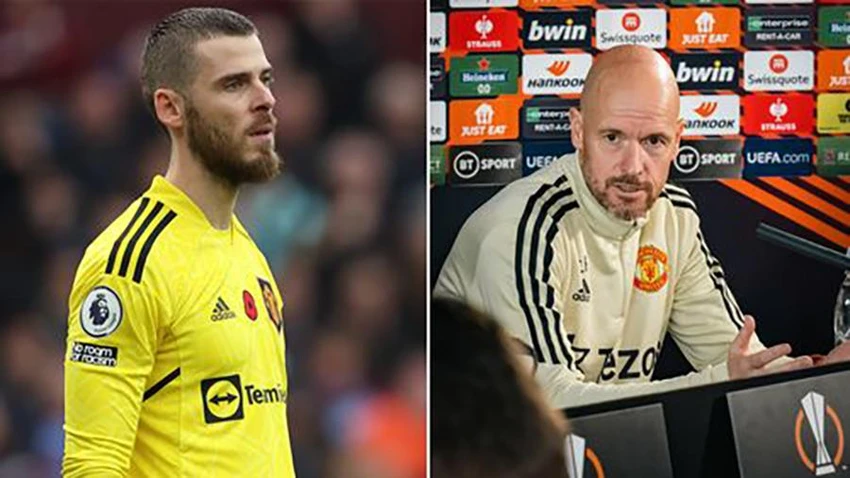 HLV Erik Ten Hag đã bắt đầu quá trình tìm thủ môn mới nhằm thay thế David De Gea ở Man Utd. ẢNH: MIRROR HLV Erik Ten Hag của Manchester United thay thế De Gea