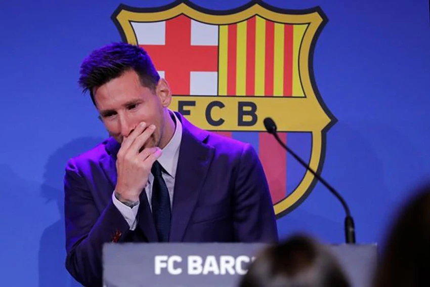 Lionel Messi từng chia tay Barcelona trong nước mắt. ẢNH: REX Messi chia tay Barcelona
