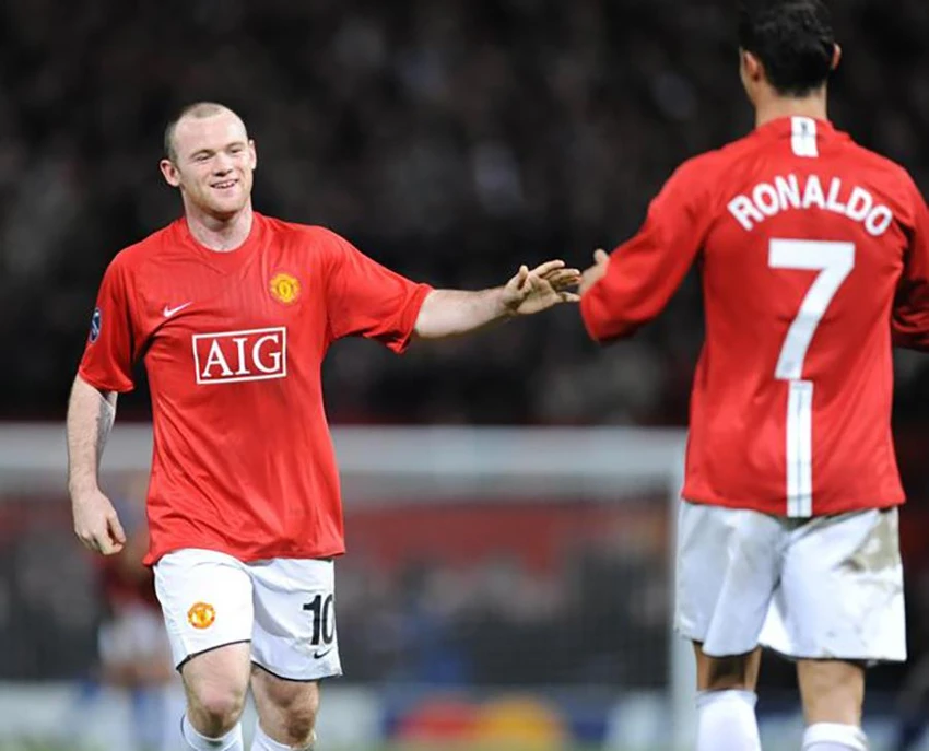 Rooney và Ronaldo từng là đồng đội của nhau tại Man Utd dưới thời Sir Alex Ferguson. ẢNH: DAILY RECORD Ronaldo và Rooney tại Manchester United