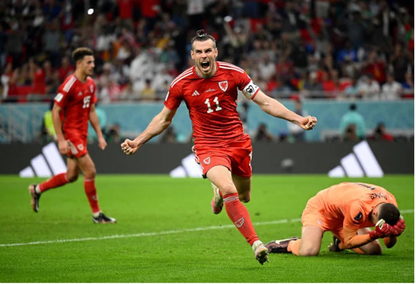 Gareth Bale tạo nên lịch sử cùng tuyển nước nhà. Ảnh: GETTY Bale tạo nên lịch sử cho tuyển xứ Wales tại World Cup 2022