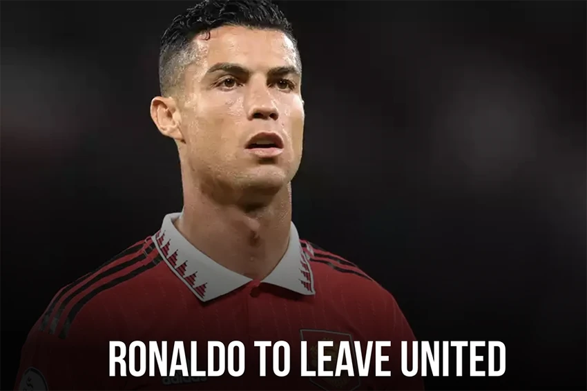 Man Utd đã đăng bức ảnh này trong thông báo chia tay Ronaldo. ẢNH: MAN UTD Ronaldo rời MU
