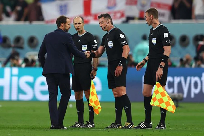 Southgate đã gửi khiếu nại lên FIFA về công tác trọng tài và VAR. ẢNH: GETTY Southgate đã gửi khiếu nại lên FIFA về công tác trọng tài và VAR. ẢNH: GETTY