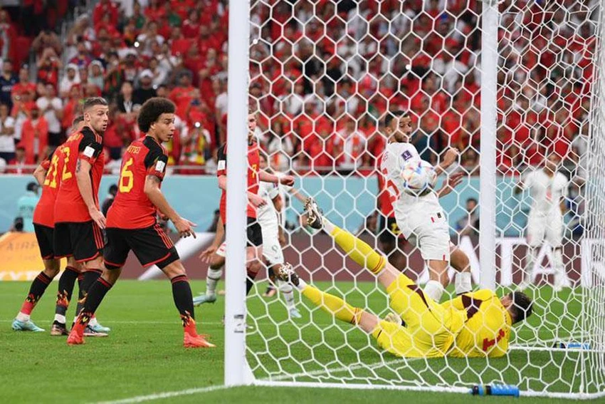 Trận Bỉ thua sốc Marocco 0-2. Trận Bỉ thua sốc Marocco 0-2.