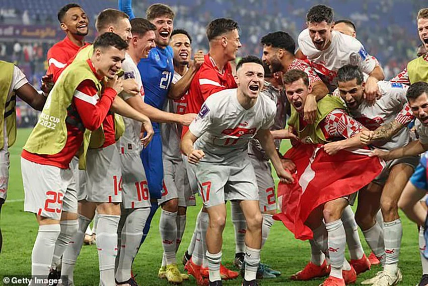 Thụy Sĩ là đội cuối cùng giành vé đi tiếp ở World Cup 2022. ẢNH: GETTY Thụy Sĩ là đội cuối cùng giành vé đi tiếp ở World Cup 2022. ẢNH: GETTY