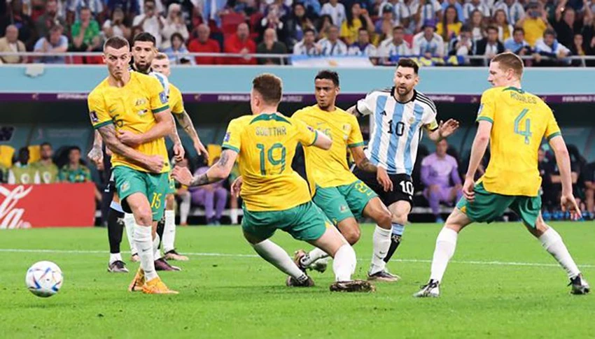 Bàn thắng này đã giúp Messi vượt qua kỷ lục của Maradona. ẢNH: GETTY Bàn thắng này đã giúp Messi vượt qua kỷ lục của Maradona. ẢNH: GETTY