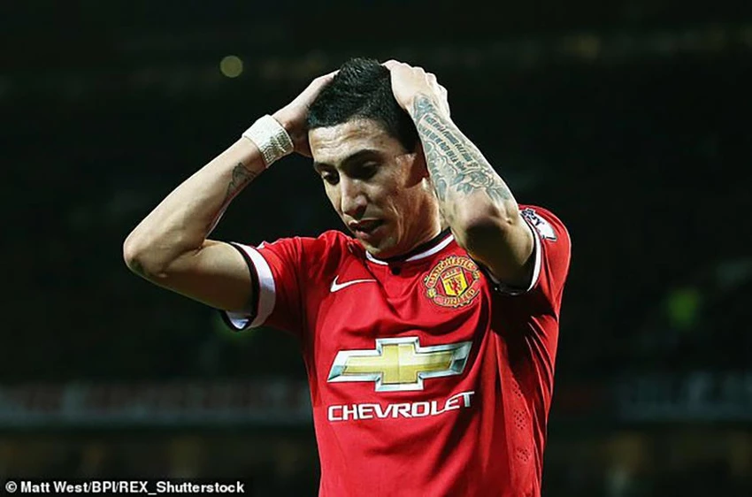 Di Maria thi đấu không thành công ở MU dưới trướng Van Gaal. ẢNH: REX Di Maria thi đấu không thành công ở MU dưới trướng Van Gaal. ẢNH: REX