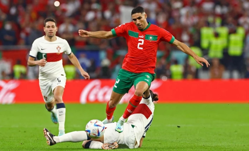 Morocco chiến đấu kiên cường trước dàn sao của Bồ Đào Nha. Ảnh: Getty Morocco chiến đấu kiên cường trước dàn sao của Bồ Đào Nha. Ảnh: Getty