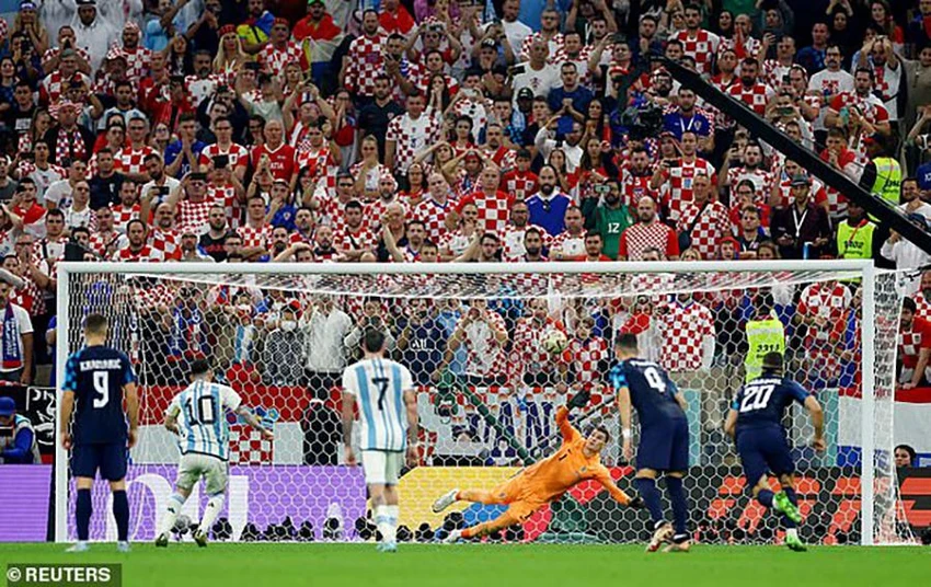 Bàn thắng này giúp Messi trở thành cầu thủ ghi nhiều bàn thắng nhất lịch sử Argentina tại World Cup. ẢNH: REUTERS Bàn thắng này giúp Messi trở thành cầu thủ ghi nhiều bàn thắng nhất lịch sử Argentina tại World Cup. ẢNH: REUTERS