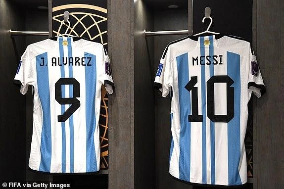 Hình ảnh trong phòng thay đồ Argentina. ẢNH: GETTY
