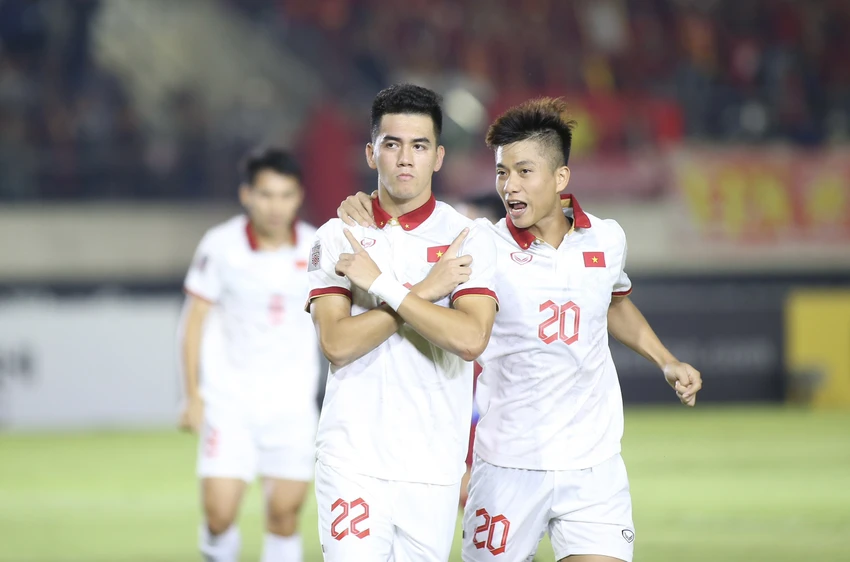 Ở 2 trận đấu đầu tiên tại AFF Cup 2022, Tiến Linh đều là người mở tỉ số cho Việt Nam. ẢNH: ANH THỎA