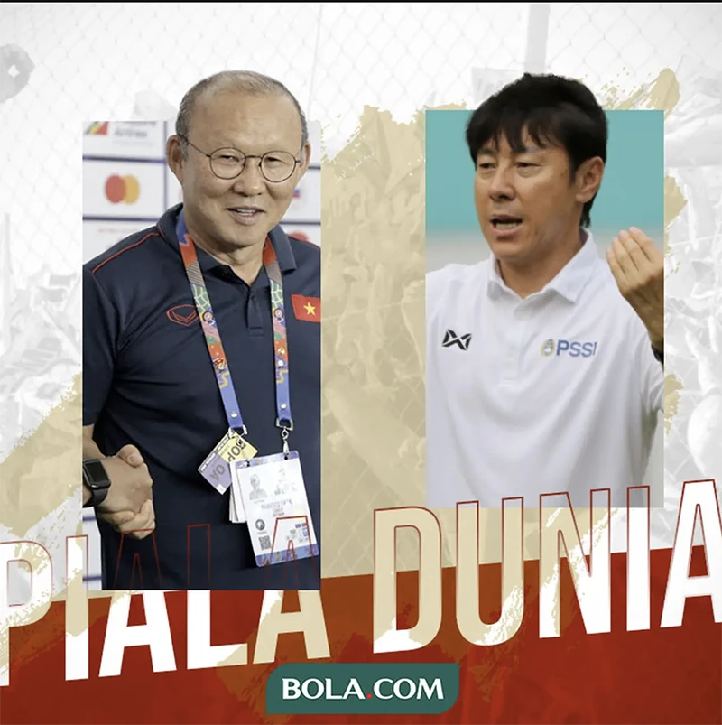 HLV Park Hang-seo có thành tích vượt trội khi đối đầu với HLV Shin Tae-yong tại Đông Nam Á. ẢNH: BOLA HLV Park Hang-seo có thành tích vượt trội khi đối đầu với HLV Shin Tae-yong tại Đông Nam Á. ẢNH: BOLA