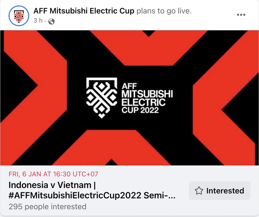 Website AFF Cup đăng giờ thi đấu 19h30 và ngay sau đó họ đăng một bài khác cho thấy giờ thi đấu trận Việt Nam và Indonesia là lúc 16h30 ngày mai 6-1. Website AFF Cup đăng giờ thi đấu 19h30 và ngay sau đó họ đăng một bài khác cho thấy giờ thi đấu trận Việt Nam và Indonesia là lúc 16h30 ngày mai 6-1.