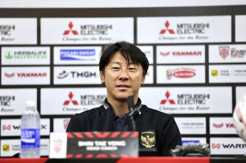 HLV Shin Tae-yong rất tự tin sẽ thắng Việt Nam trong 90 phút. ẢNH: VFF HLV Shin Tae-yong rất tự tin sẽ thắng Việt Nam trong 90 phút. ẢNH: VFF