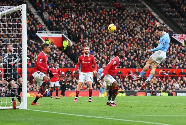 Grealish ghi bàn trước cho Man City. ẢNH: GETTY
