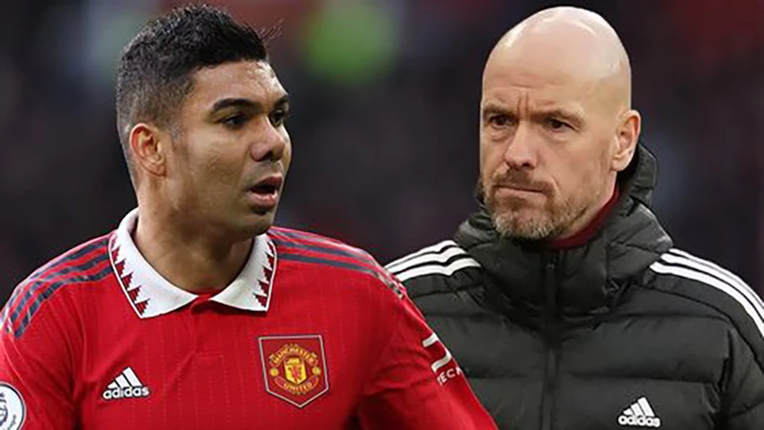 Ten Hag đau đầu vì đối mặt nguy cơ mất Casemiro trong trận đấu với Arsenal trên sân khách Emirates. ẢNH: MIRROR Ten Hag đau đầu vì đối mặt nguy cơ mất Casemiro trong trận đấu với Arsenal trên sân khách Emirates. ẢNH: MIRROR