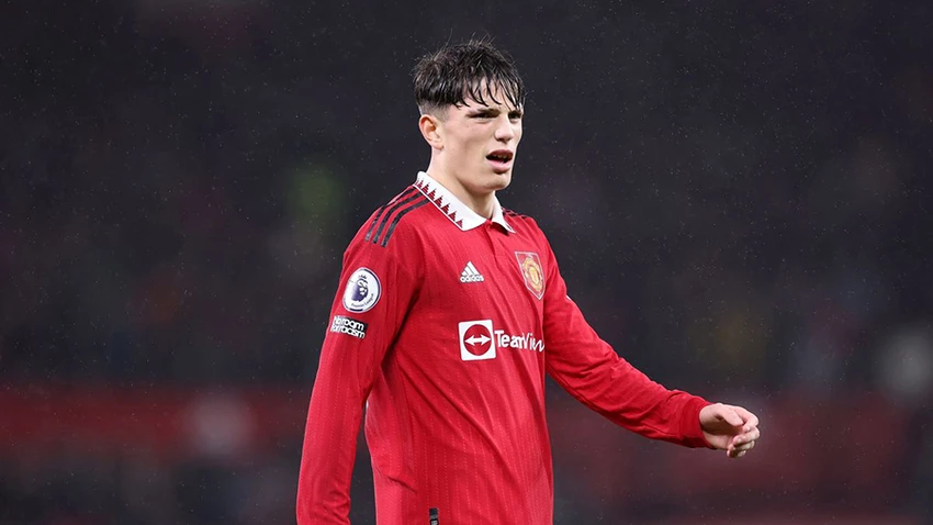 Garnacho được cho là đủ khả năng tiếp quản chiếc áo số 7 của Ronaldo ở Old Trafford. ẢNH: GETTY