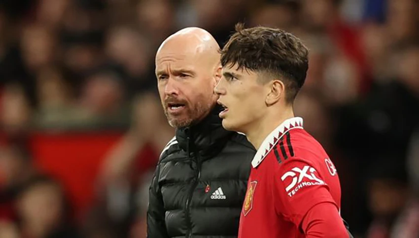 Garnacho phát triển rất nhanh dưới sự dẫn dắt của Erik Ten Hag. ẢNH: REX
