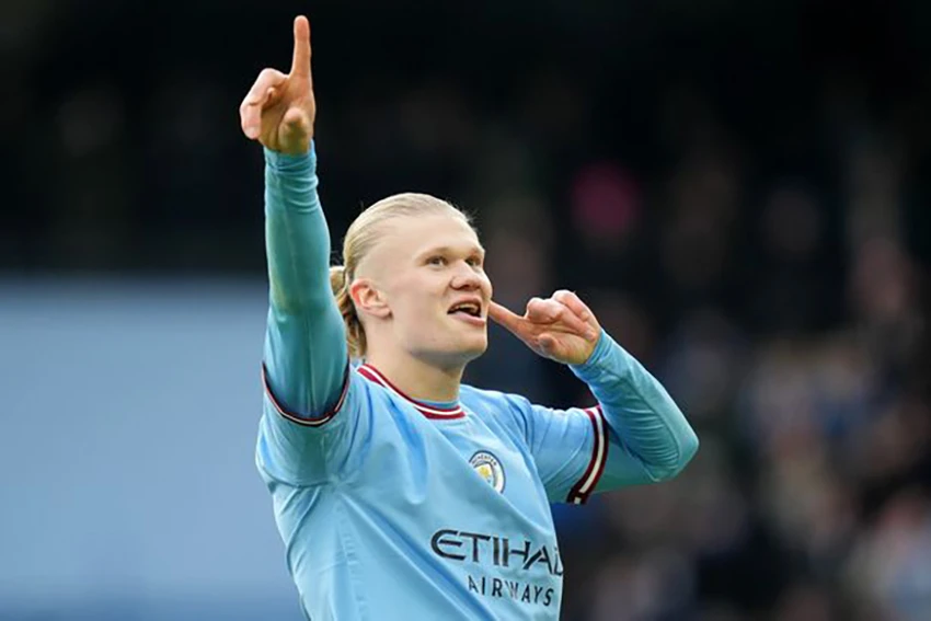 Haaland đang thể hiện phong độ ghi bàn không thể ngăn cản tại Premier League. ẢNH: GETTY Haaland đang thể hiện phong độ ghi bàn không thể ngăn cản tại Premier League. ẢNH: GETTY