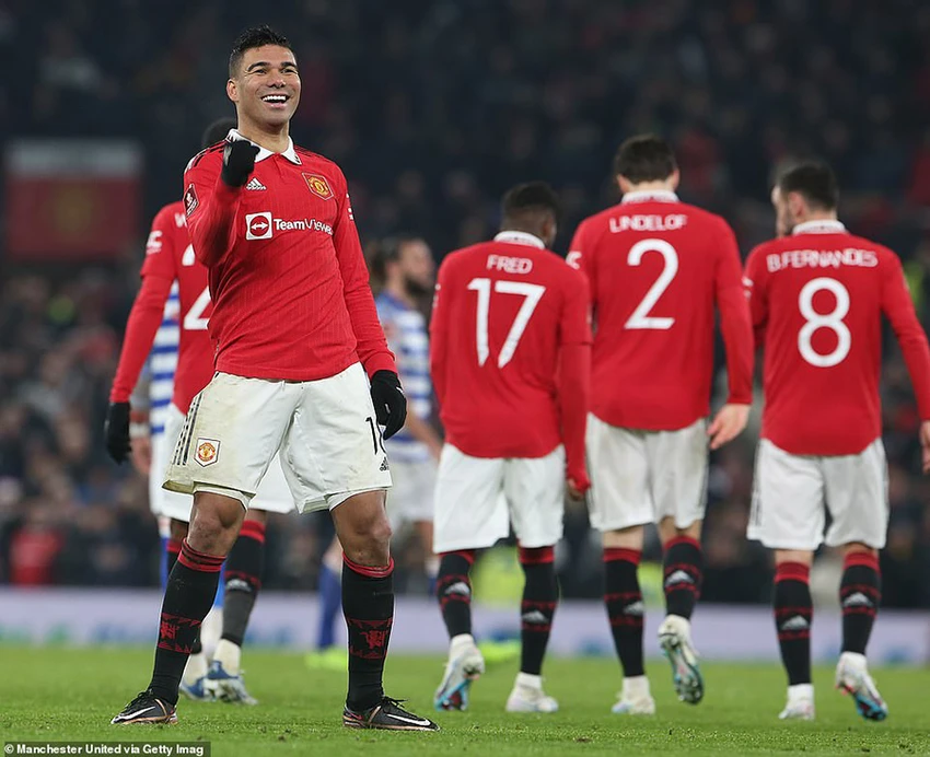 Casemiro là ngôi sao sáng nhất trận MU đánh bại Reading 3-1 ở FA Cup. ẢNH: GETTY Casemiro là ngôi sao sáng nhất trận MU đánh bại Reading 3-1 ở FA Cup. ẢNH: GETTY