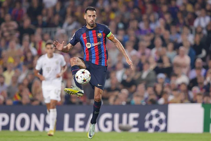 Sergio Busquet sẽ hết hợp đồng với Barca vào cuối mùa này. ẢNH: GETTY
