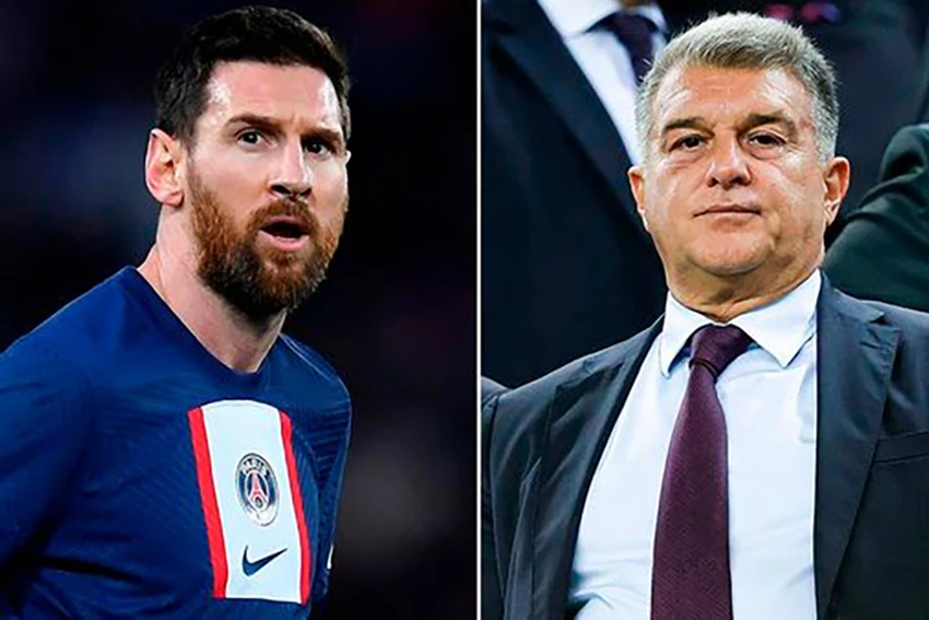 Laporta rất muốn đem Messi trở lại Camp Nou. ẢNH: MIRROR Laporta rất muốn đem Messi trở lại Camp Nou. ẢNH: MIRROR